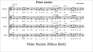 Pater Noster Nikos Betti Cantoria Sine Nomine [upl. by Dede]