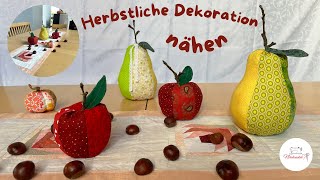 DIY Äpfel und Birnen nähen Schnelle Nähidee [upl. by Lerraj887]