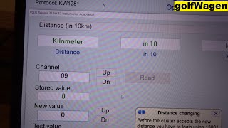 VCDS mileage adaptation [upl. by Art]