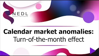 Calendar market anomalies Turnofthemonth effect Excel [upl. by Coleville]