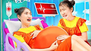 My Mom Is Pregnant  Funny Stories About Baby Doll Family [upl. by Nepil]