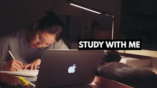 STUDY WITH ME with music  late night study session [upl. by Nohsav511]