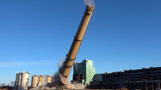 Brayton Point Power Plant Unit 4 Chimney  Controlled Demolition Inc [upl. by Salta800]