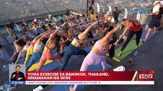 Yoga exercise sa Bangkok Thailand sinamahan ng wine  UB [upl. by Mahda]