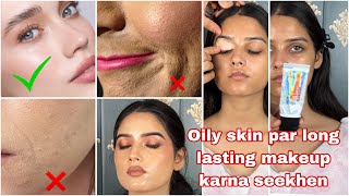 Oily skin par Bridal Base banane ka sahi tareeka  jisse ki makeup cakey or patchy na ho [upl. by Andrade]