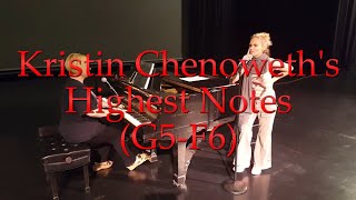 Kristin Chenoweths Highest Notes G5F6 [upl. by Oiraved]