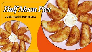 Halfmoon pies  Creamy Chicken halfmoon pies recipe by CookingwithRukhsana [upl. by Rabjohn162]