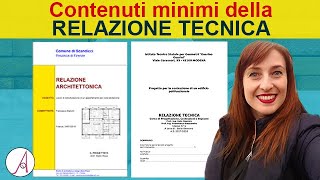 Contenuti minimi della RELAZIONE TECNICA [upl. by Kirstyn]