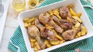 Cosce di pollo al forno  Ricettait [upl. by Gathers545]