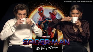 SPOILERS Tom Holland amp Zendaya On Tobey and Andrew and SpiderMan No Way Homes Ending [upl. by Ainotahs800]