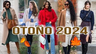 COMBINACIONES Y LOOKS DE OTOÑO INVIERNO EN TENDENCIA DE MODA 2024 [upl. by Relyk]