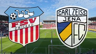 FSV Zwickau vs FC Carl Zeiss Jena  Stadionvlog  Jena holt einen Punkt in Westsachsen [upl. by Boyt]