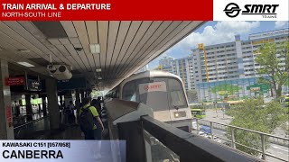 SMRT Trains C1512 057058 at Canberra [upl. by Airrotal]