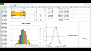 Activity based on MS Excel on Normal Approximation to the Binomial Distribution [upl. by Healy]