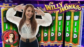 Ahh Willy Wonka Slot Machine Madness in Las Vegas [upl. by Sanoy214]