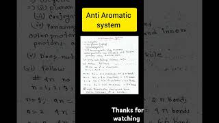 Anti Aromatic system 4n Rulearomaticity chemistry csirnet gate ytshorts shorts youtube [upl. by Esyle]