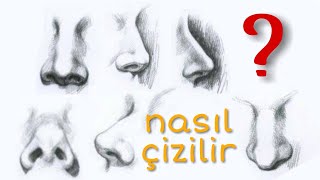 Kolay Burun Çizimi  Farklı Açılardan Nasıl Yapılır [upl. by Mirabelle]