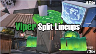 All the Viper Lineups you need on Split  VALORANT [upl. by Annayat810]