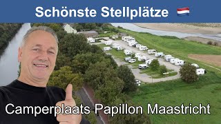 Camperplaats Papillon Maastricht NL  Wohnmobilstellplatz Maastricht topstellplatz [upl. by Odlabso]