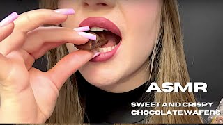 ASMR Sweet and crispy chocolate wafers  ASMR Mukbang  ASMR EATING SOUNDS [upl. by Odoric602]