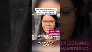 VENEZOLANOS ASILADOS EN EEUU PROTESTAN PORQUE NO LES PROPORCIONAN HOSPEDAJE 5 ESTRELLAS [upl. by Neukam]