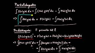 Primitiva funktioner del 4  introduktion till partialintegration [upl. by Rosse]