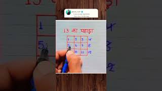 Table 13 trick 👍😉 tablelearningtrick easylearn mathstricks maths reelsvedio reelsindia [upl. by Arbua]