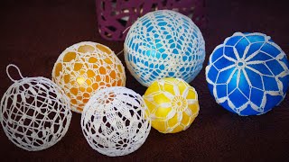 HOW TO SHAPE AND STIFFEN CROCHET ORNAMENTS \ BAUBLES [upl. by Najtsirk]