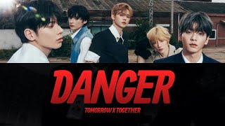 TXT 투모로우바이투게더 Danger Lyrics Video  KPOPWorld Music [upl. by Nylrahc]