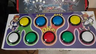 Popn Music Controller home made custom LED switches [upl. by Yclek]