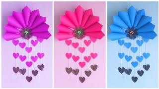 Unique Flower Wall Hanging  Quick Paper Craft For Home Decoration  Easy Wall Mate  DIY Wall Decor [upl. by Aynna]