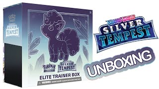 Unboxing Pokemon Sword amp Shield Silver Tempest Elite Trainer Box Can We Pull a Secret Rare [upl. by Sillihp]