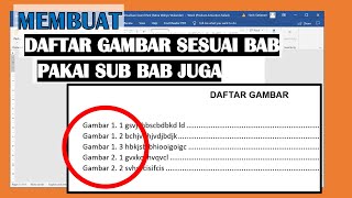 CARA MEMBUAT DAFTAR GAMBAR OTOMATIS SESUAI BAB DAN SUBBABNYA [upl. by Ringe]