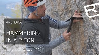 Anchors Hammering in a normal piton – Tutorial 2343  LAB ROCK [upl. by Airdua]