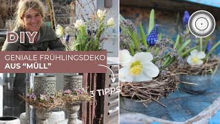 DIY  FRÜHLINGSDEKO UPCYCLING  3 FREESTYLE TIPPS [upl. by Amandy]