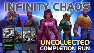 Infinity Chaos Full Uncollected Completion Run amp Cutscene  Marvel Contest of Champions [upl. by Gombach]