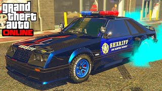 GTA 5 Online Vapid Dominator FX Interceptor V8 Police Car Customization Paint Job Guide [upl. by Audi797]