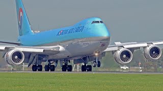 30 HEAVY LANDINGS amp TAKE OFFS  A380 B7478F A350 B777  Amsterdam Schiphol Airport Spotting [upl. by Uchish98]