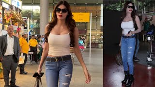 Sherlyn Chopra Spotted At Airport [upl. by Enovahs493]