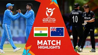 India v New Zealand  Match Highlights  U19 CWC 2024 [upl. by Tito]