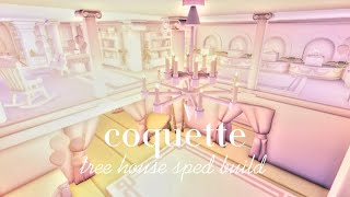 Coquette tree house speed build Adopt me [upl. by Ronaele]