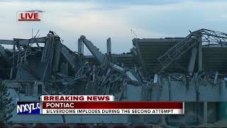 WATCH Crews successfully implode the Pontiac Silverdome [upl. by Langdon]