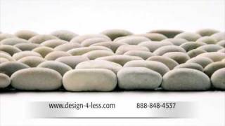 Pebble Tile Pebble Tiles Beach Pebbles River Rock Pebbles Pebble Tile Mesh Mosaic Design For Less [upl. by Biles503]