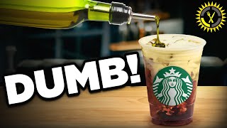 Food Theory The New Starbucks Drink is a Total FAILURE Olive Oil Coffee [upl. by Iarised]