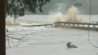 Llano River flooding in Texas washes away bridge on Live TV [upl. by Suzy]