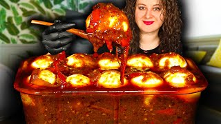 BOILED EGGS MUKBANG  ASMR EATING CAJUN SEAFOOD BOIL SAUCE 10 SPICY BOILED EGGS CHALLENGE  EGG BOIL [upl. by Publias183]