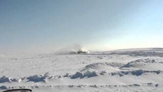 Nolinor CGTUK  Boeing 737200 Landing ice strip [upl. by Dareece]