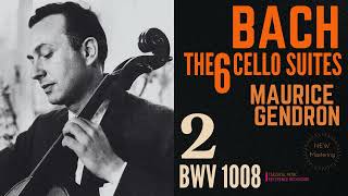 Bach  Cello Suite No 2 in D minor BWV 1008 reference recording Maurice Gendron  REMASTERED [upl. by Hoffert]