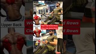 Close Grip Seated Rows VS Wide Grip Seated Rows backworkout gymtips [upl. by Esoj]