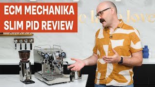 ECM Mechanika Slim PID Espresso Machine Review [upl. by Nosemyaj472]